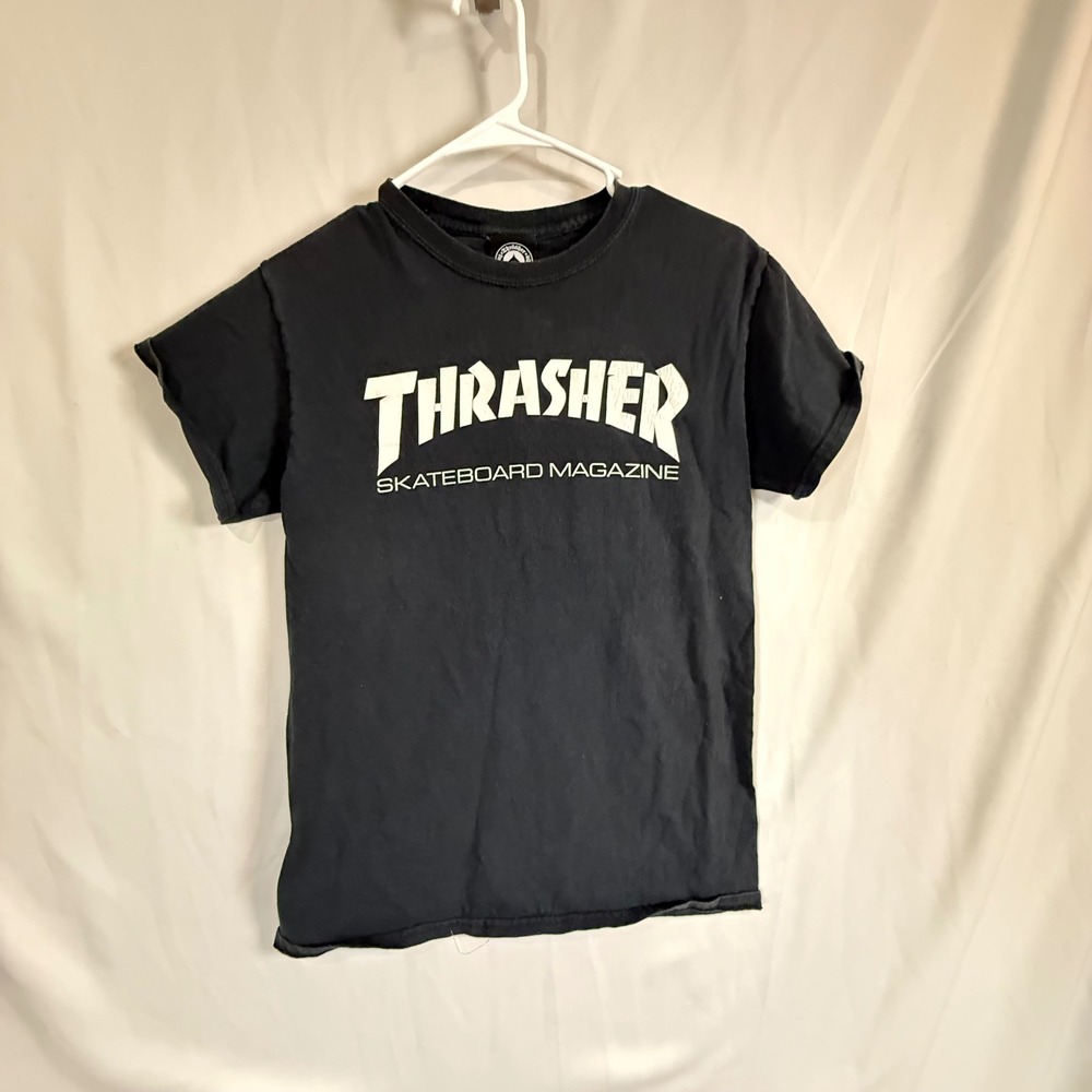 Thrasher Skategoat Logo T Shirt Black Cotton Short Sleeve Youth‎ Size S